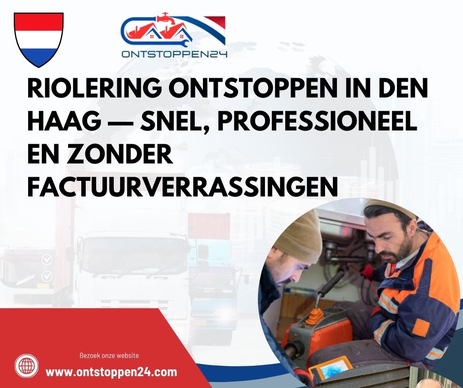 Riolering ontstoppen in Den Haag — snel, professioneel en zonder factuurverrassingen